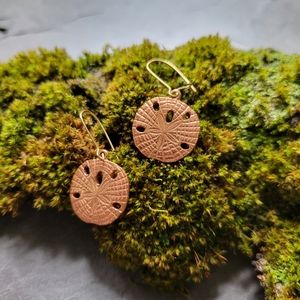 Coppercraft Guild Vintage Sand dollar Earrings